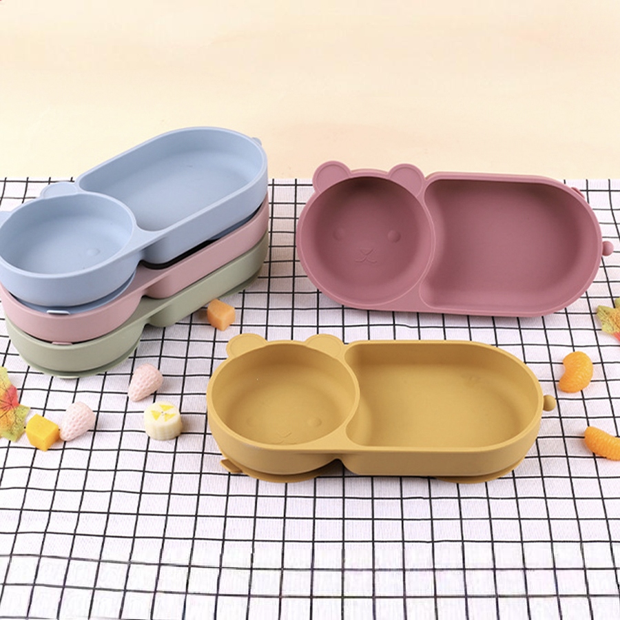 Baby Food Grinder - Baby Silicone Suction Cup Bowl Cute