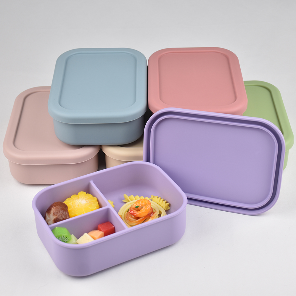 Baby Food Nan - 3-Compartment Food Grade Silicone Bento Lunch