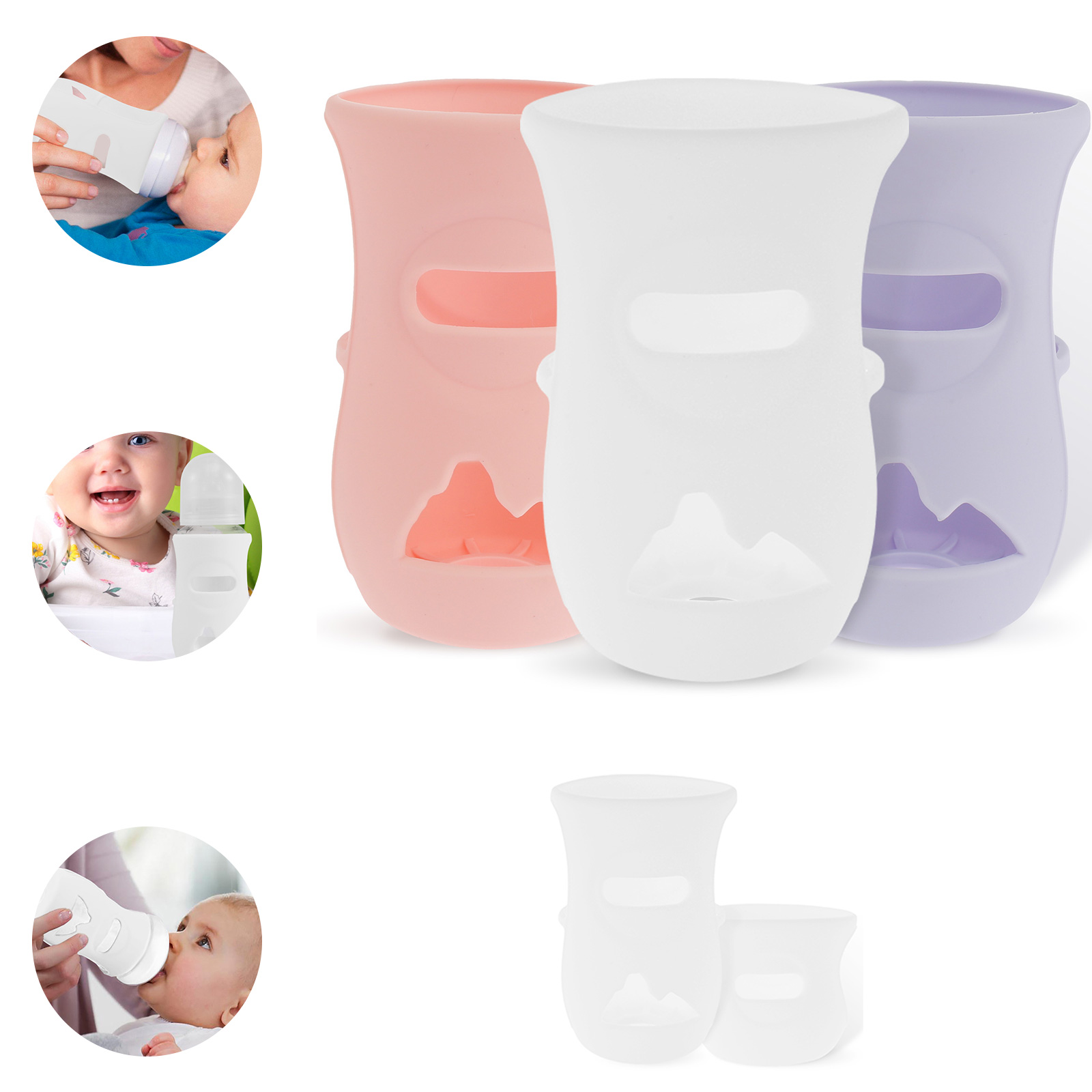 Baby Food Nan - Silicone Sleeves Silicone Baby Bottle Cover