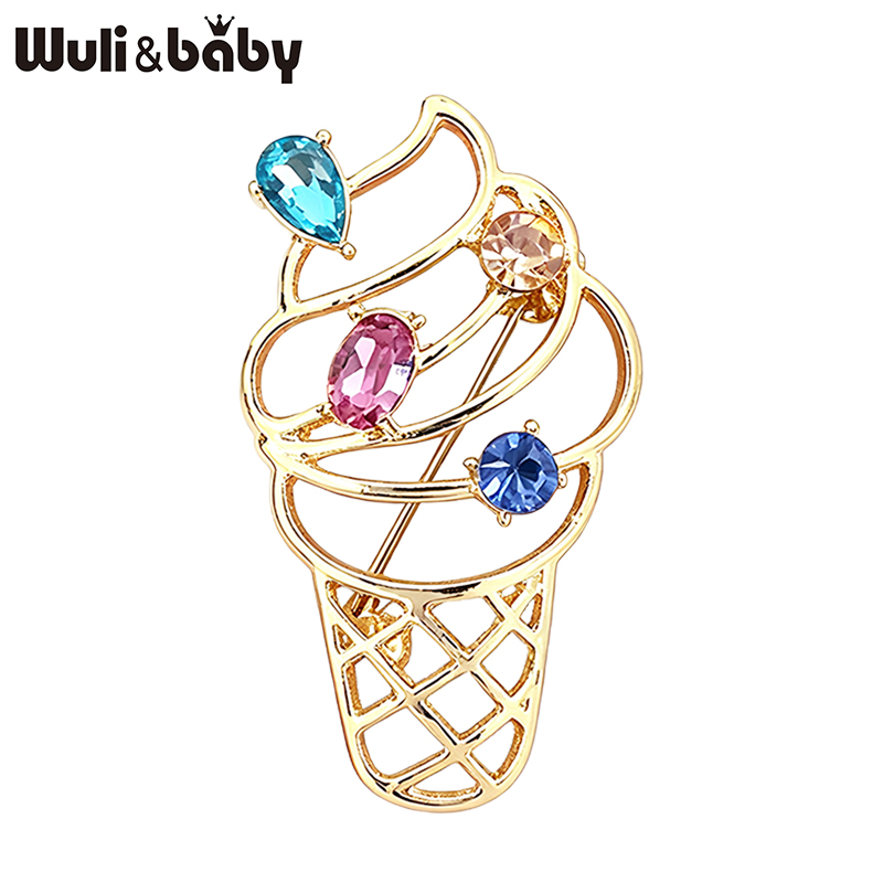 Baby Food Grinder - Wuli&baby Cute Ice Cream Cone Brooches
