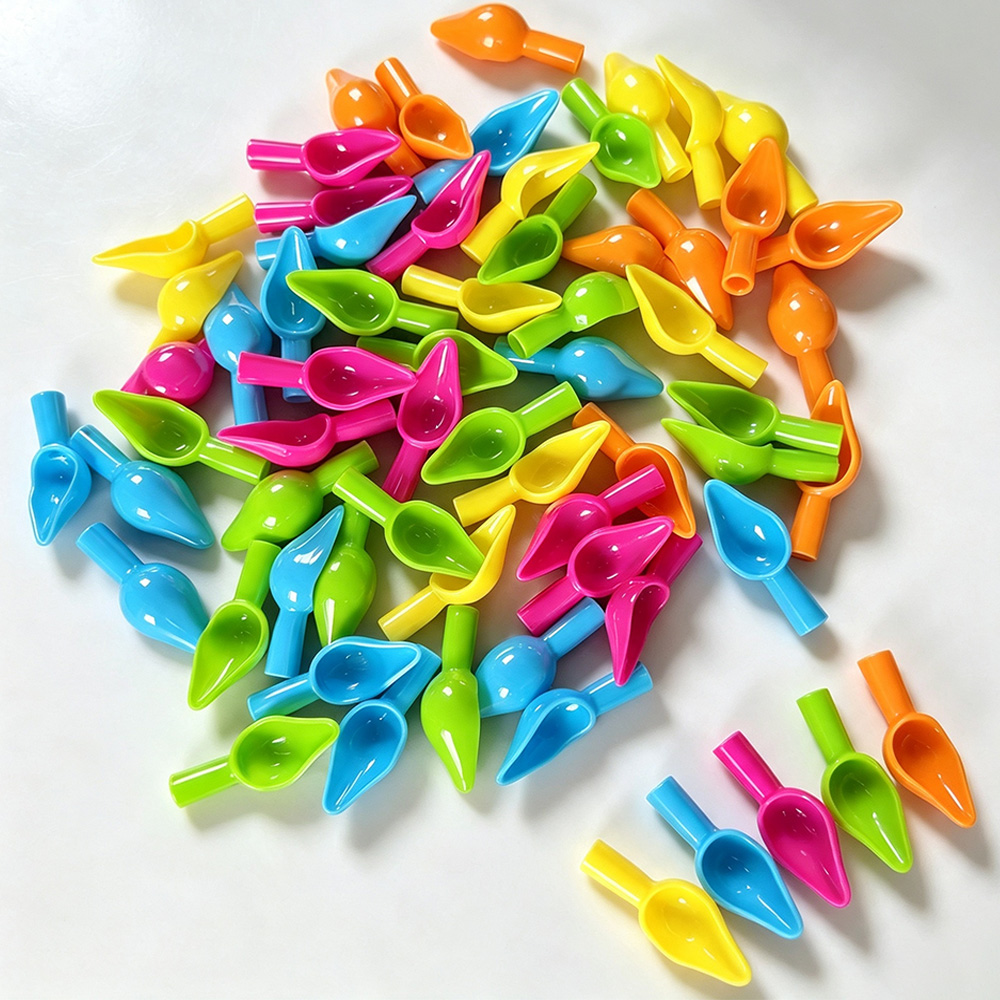 Baby Food Grinder - Mini Colorful Plastic Feeding Spoon, Can