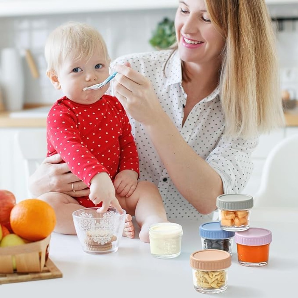 6pcs Mason Jar Glass Baby Food - Baby Food Jars With Lids review and price