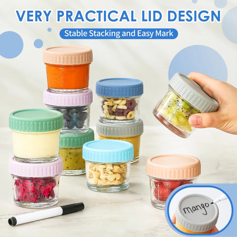 6pcs Mason Jar Glass Baby Food - Baby Food Jars With Lids review and price