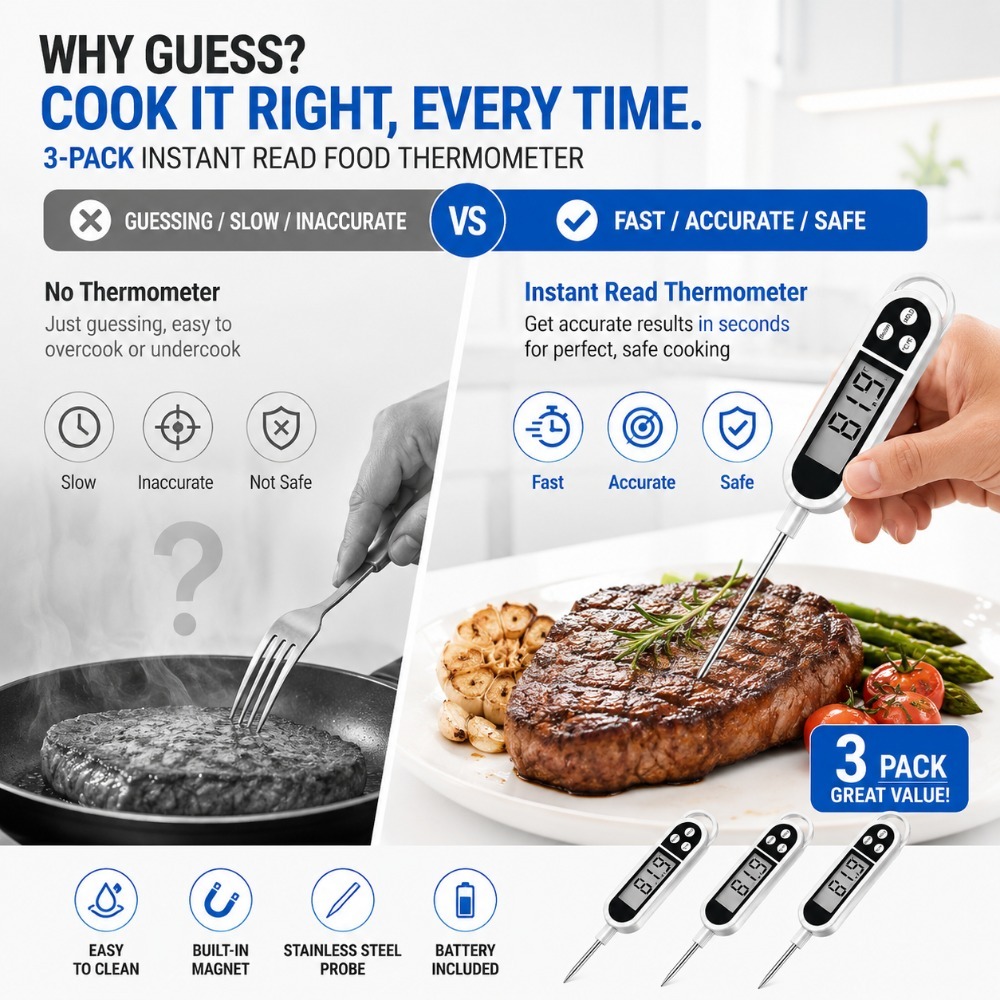 Digital Probe Thermometer Wide - Baby Food Meat review and price