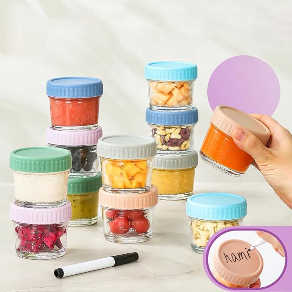 6pcs Mason Jar Glass Baby Food - Baby Food Jars With Lids review and price
