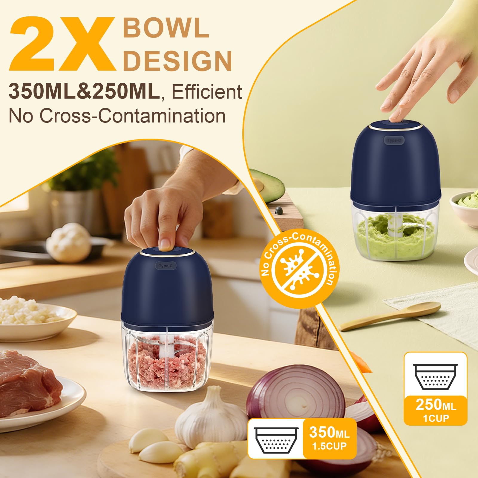 Electric Garlic Chopper, Cordl - Baby Food Meat review and price
