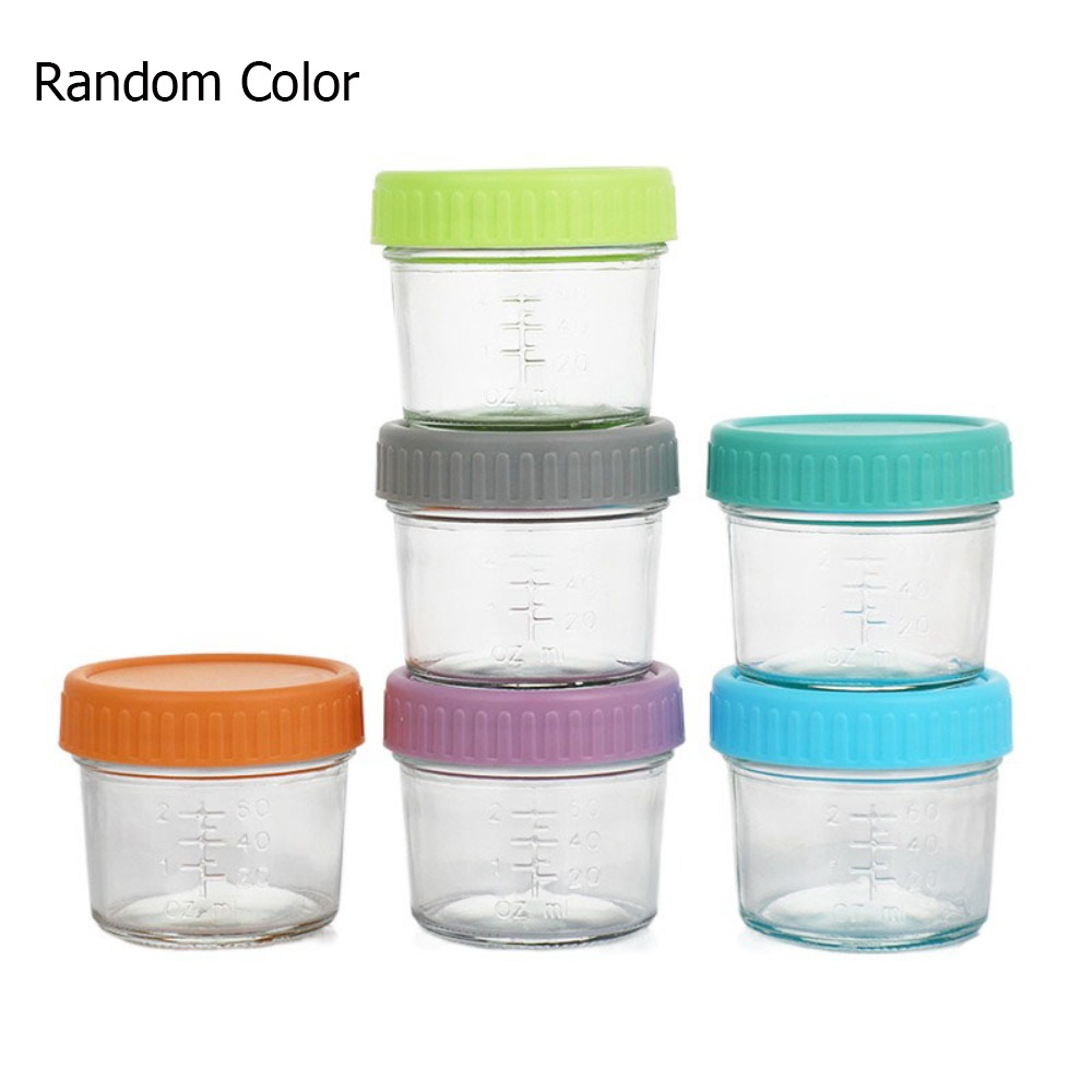 6pcs Multipurpose Glass Baby F - Baby Food Jars With Lids review and price