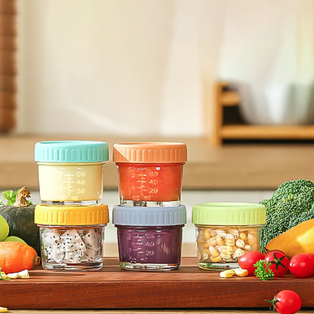6pcs Glass Baby Food Jar Reusa - Baby Food Jars With Lids review and price