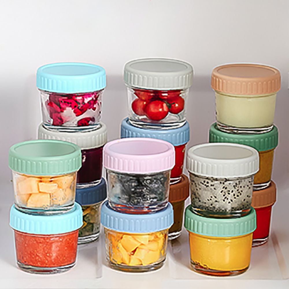 6pcs Glass Baby Food Jar Reusa - Baby Food Jars With Lids review and price