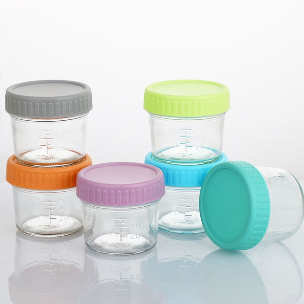 6pcs Glass Baby Food Jar Reusa - Baby Food Jars With Lids review and price