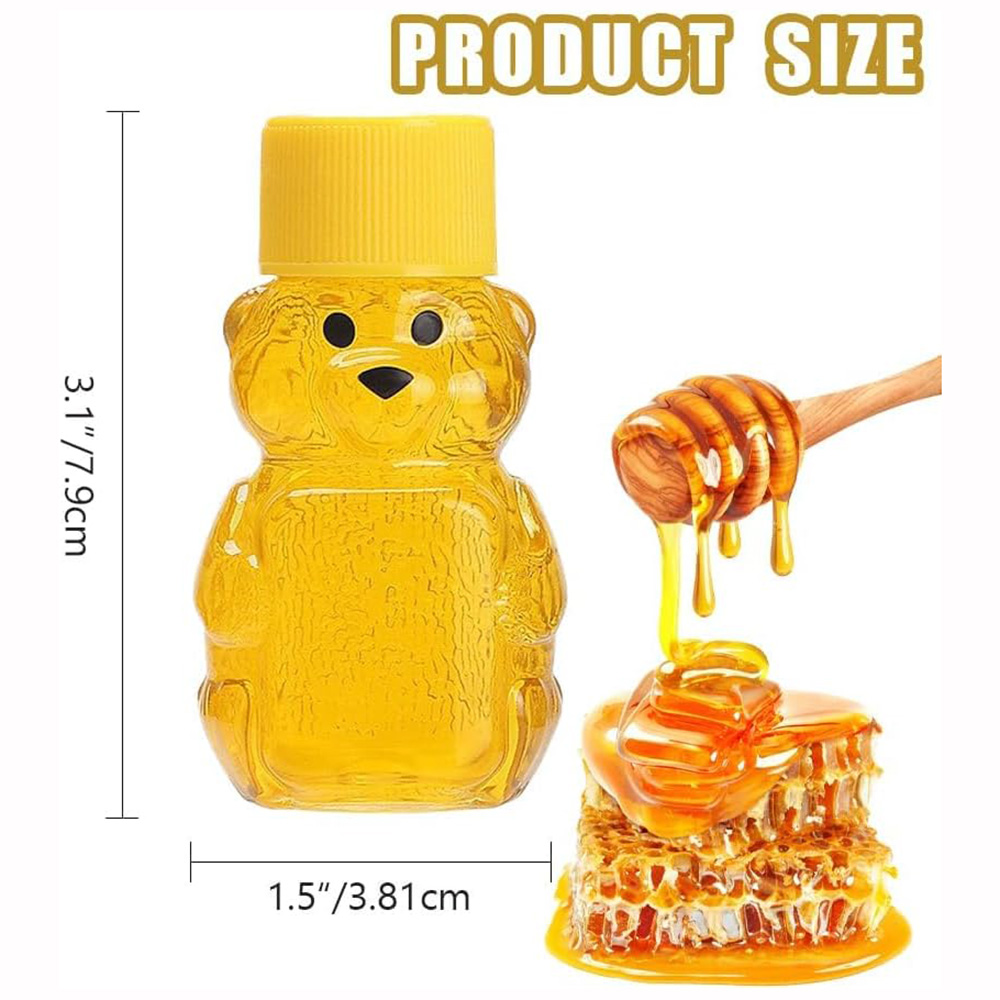 24 PCS 2 oz Plastic Honey Bear - Baby Food Jars With Lids review and price