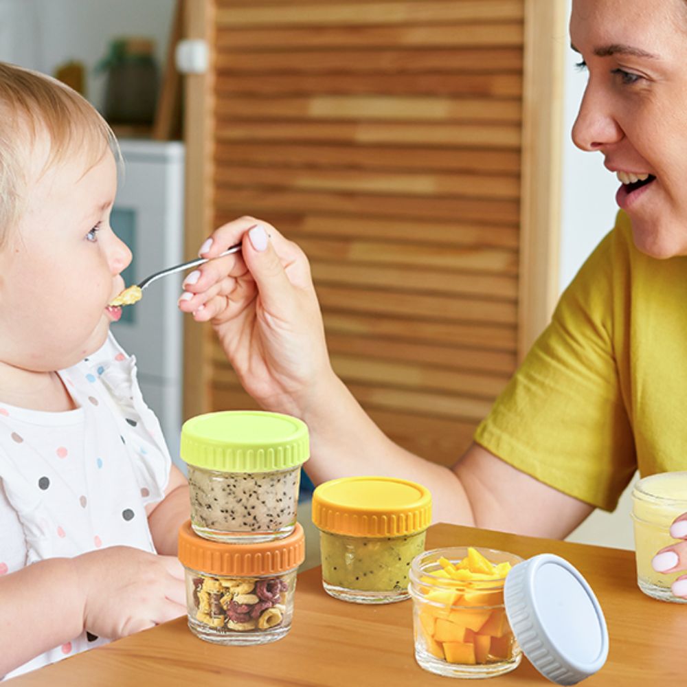 6pcs Multipurpose Glass Baby F - Baby Food Jars With Lids review and price