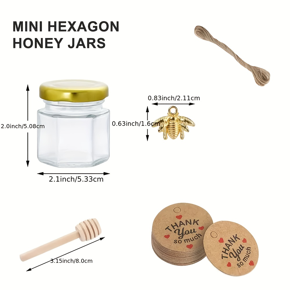 1.5oz, Hexagonal Mini Glass Ho - Baby Food Jars With Lids review and price
